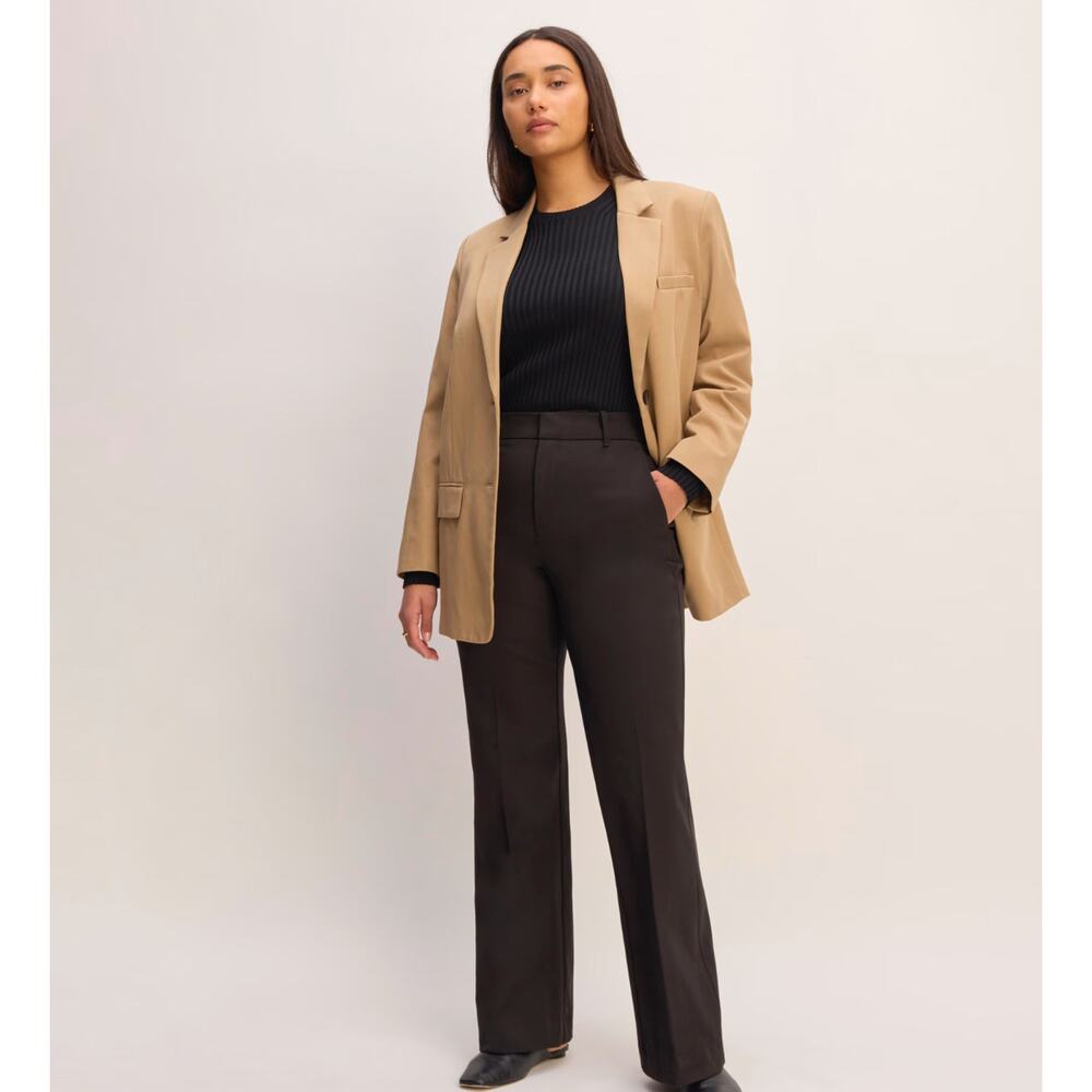 NWOT Everlane The Bi-Stretch Flare Pant In Black Size 00
